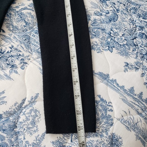 Vineyard Vines Wool Lace Up Long Sleeve Mini Black Sweater Dress - Picture 10 of 11